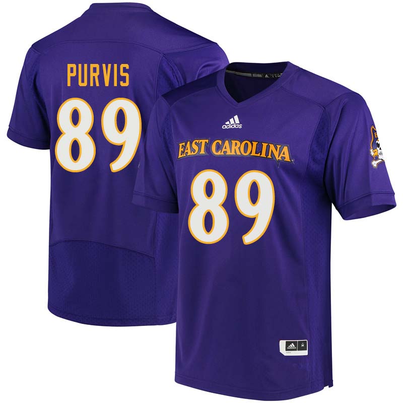 Men #89 Raequan Purvis East Carolina Pirates College Football Jerseys Sale-Purple